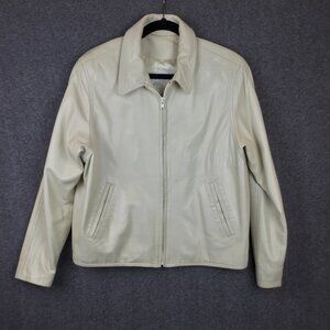 Vericci Cream Leather Jacket
